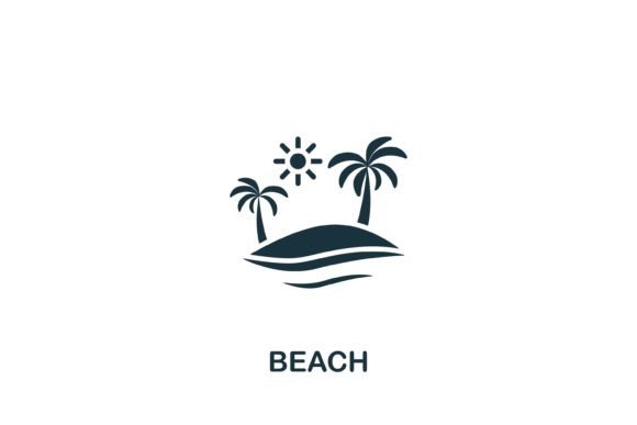 Beach Icon Graphics for Modern Design Projects