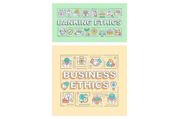Business Ethics Word Concepts Banner Set: A Graphic Designer’s Take