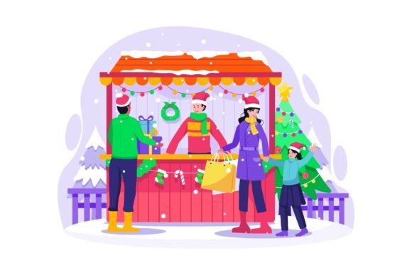 Christmas Shopping Graphics for Seasonal Branding