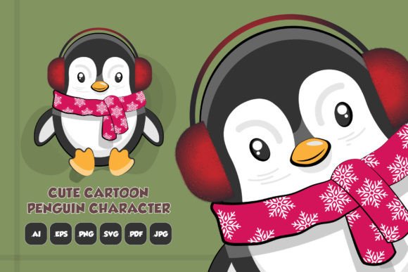 Cute Penguin Graphics for Local Branding