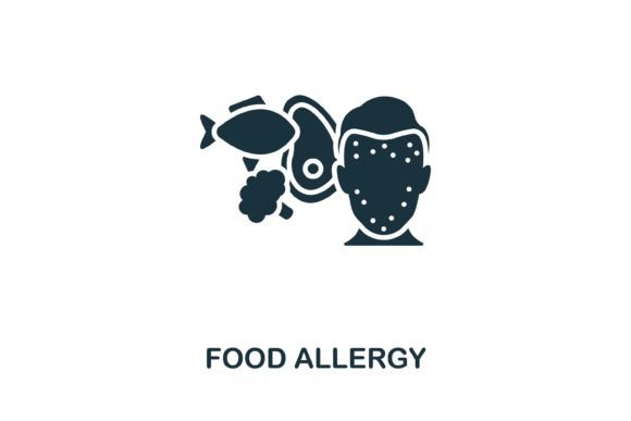 Food Allergy Icon Graphics for Local Business Branding
