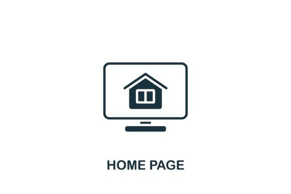 Home Page Icon: A Modern Graphic Design Asset for Content Publishers