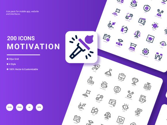 Motivation Icon Pack: A Graphic Designer’s Take on Branding Impact