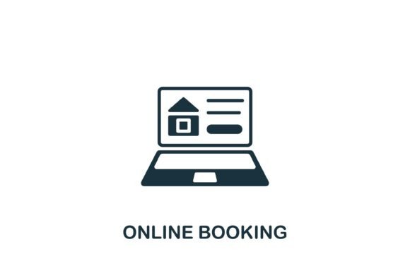 Online Booking Icon Enhances Visual Storytelling