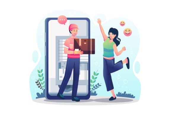 Online Delivery Service Graphics for Digital Sellers