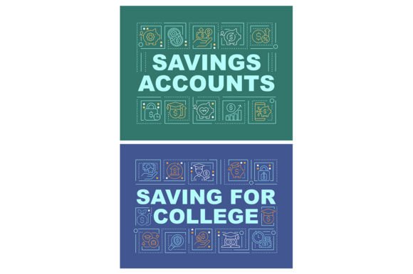 Savings Word Concepts Graphic Templates