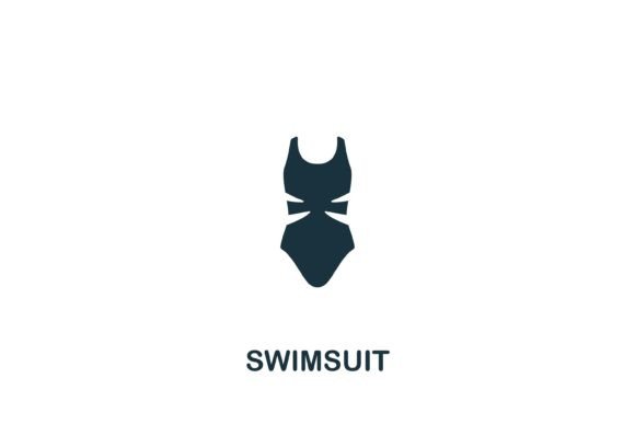 Swimsuit Icon: A Modern Graphic Design Asset for Content Publishers