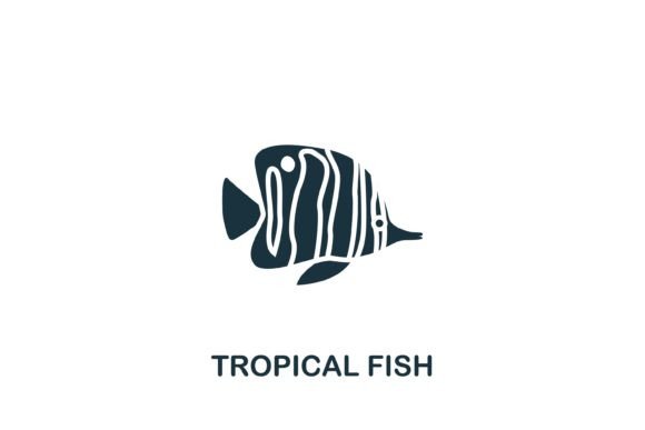 Tropical Fish Icon Graphics for Local Business Branding