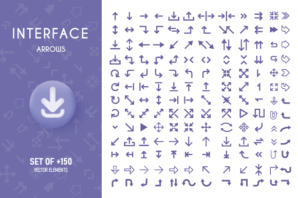 Ui Interface and Apps Arrow Collection Graphics