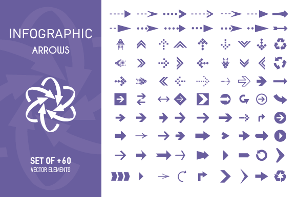 Ui Navigation Arrows Set for Graphics and Illustrations