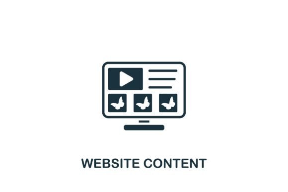 Website Content Icon: A Modern Graphic Asset for Designers