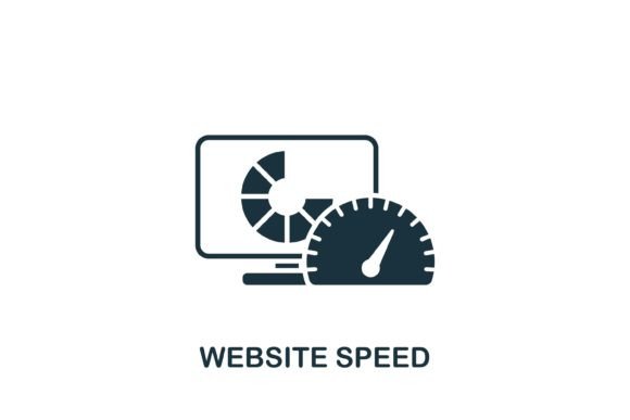 Website Speed Icon: A Modern Graphic Design Asset for Branding